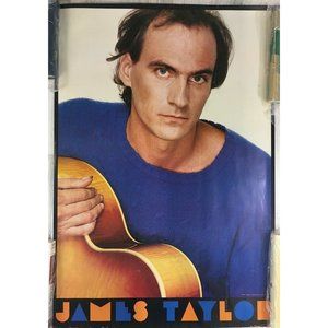 Vtg 1981 James Taylor Record Store Promo Poster Dad Loves His Work
